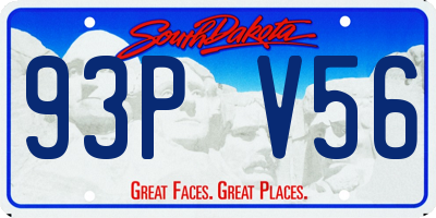 SD license plate 93PV56