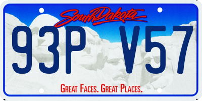 SD license plate 93PV57