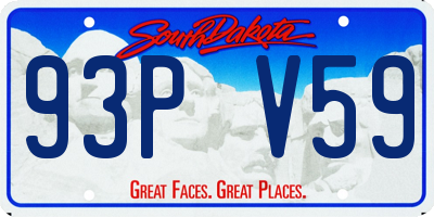 SD license plate 93PV59