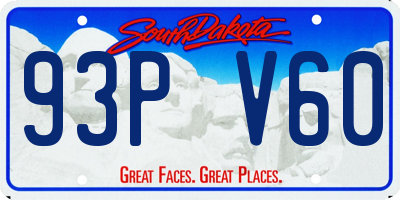 SD license plate 93PV60