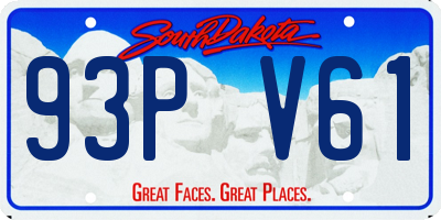 SD license plate 93PV61
