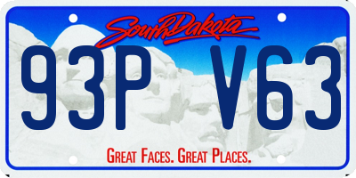 SD license plate 93PV63