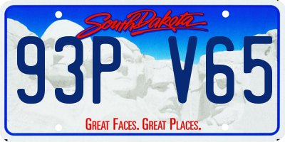 SD license plate 93PV65