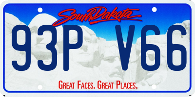 SD license plate 93PV66
