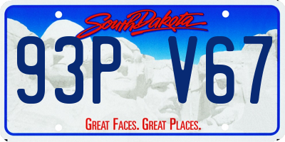 SD license plate 93PV67