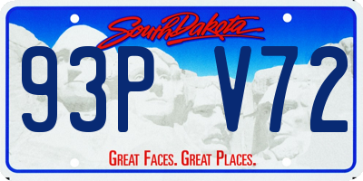 SD license plate 93PV72