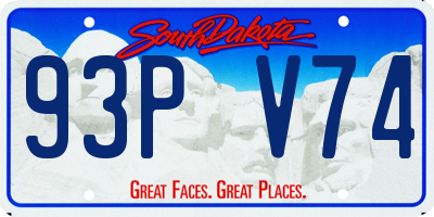 SD license plate 93PV74