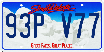 SD license plate 93PV77