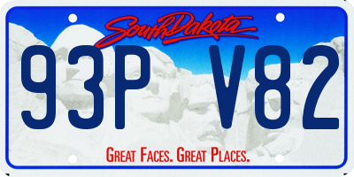 SD license plate 93PV82