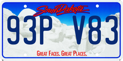 SD license plate 93PV83