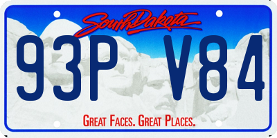 SD license plate 93PV84