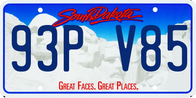 SD license plate 93PV85