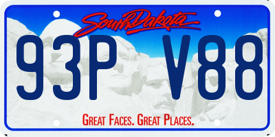 SD license plate 93PV88