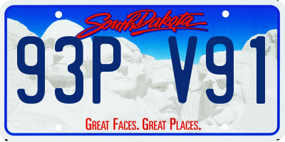 SD license plate 93PV91