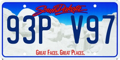 SD license plate 93PV97