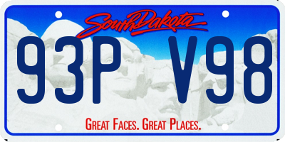 SD license plate 93PV98