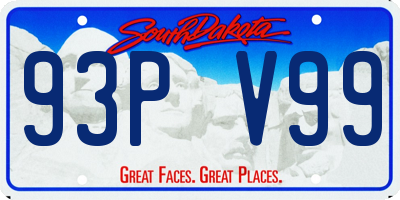 SD license plate 93PV99