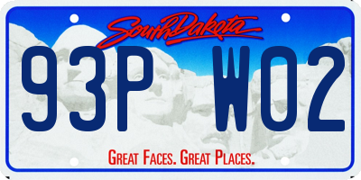 SD license plate 93PW02