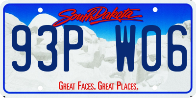 SD license plate 93PW06
