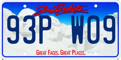 SD license plate 93PW09
