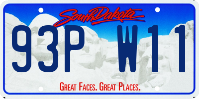 SD license plate 93PW11