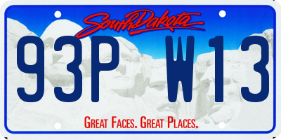 SD license plate 93PW13