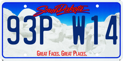 SD license plate 93PW14