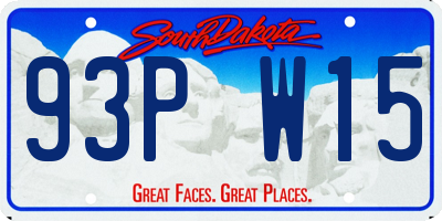 SD license plate 93PW15