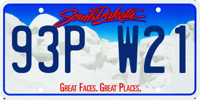 SD license plate 93PW21
