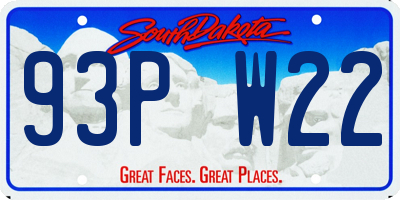 SD license plate 93PW22