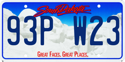 SD license plate 93PW23