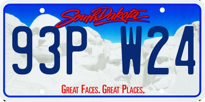 SD license plate 93PW24
