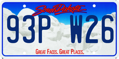 SD license plate 93PW26