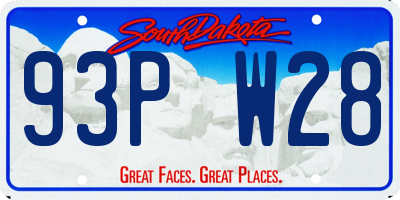 SD license plate 93PW28