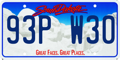 SD license plate 93PW30