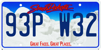 SD license plate 93PW32