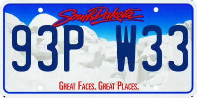 SD license plate 93PW33