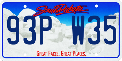 SD license plate 93PW35