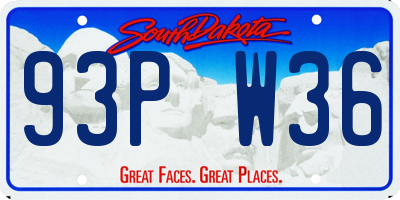 SD license plate 93PW36