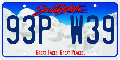 SD license plate 93PW39