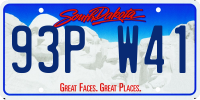 SD license plate 93PW41