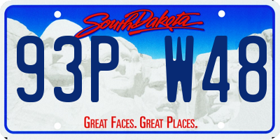 SD license plate 93PW48