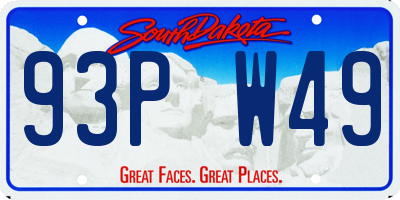 SD license plate 93PW49