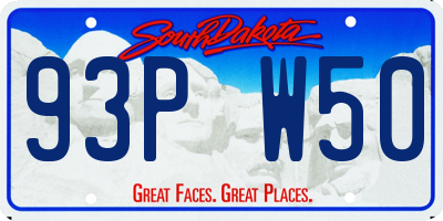 SD license plate 93PW50