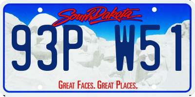 SD license plate 93PW51