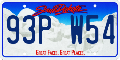 SD license plate 93PW54