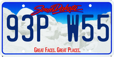SD license plate 93PW55