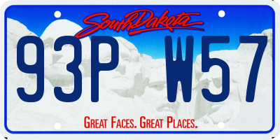 SD license plate 93PW57