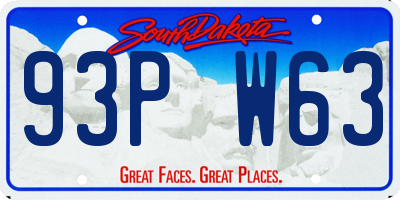 SD license plate 93PW63
