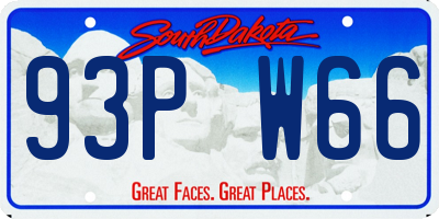 SD license plate 93PW66
